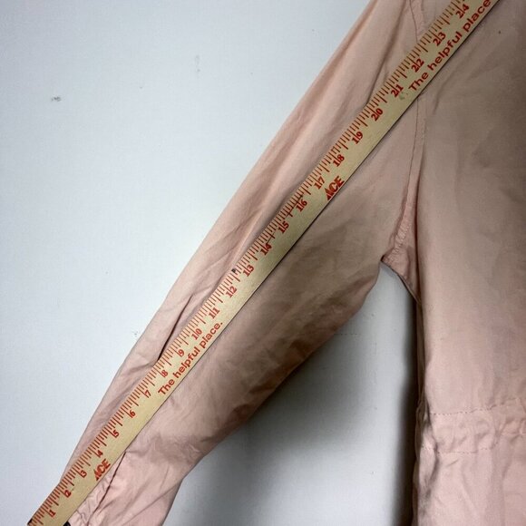 Torrid Jacket Women‎ 0 Peach Gray Hooded Anorak Jacket Lightweight Drawstring - Picture 7 of 13